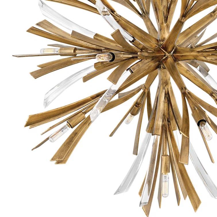 Fredrick Ramond Fr40905 Vida 13 Light 42" High Abstract Chandelier - Gold