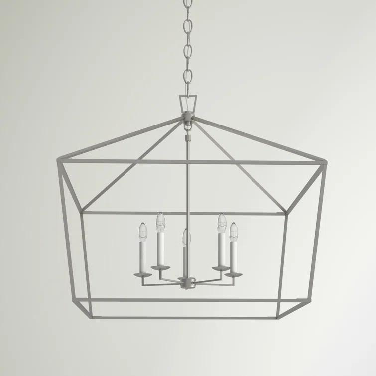 Gala Wide Pendant Light - Brushed Nickel / 28"W