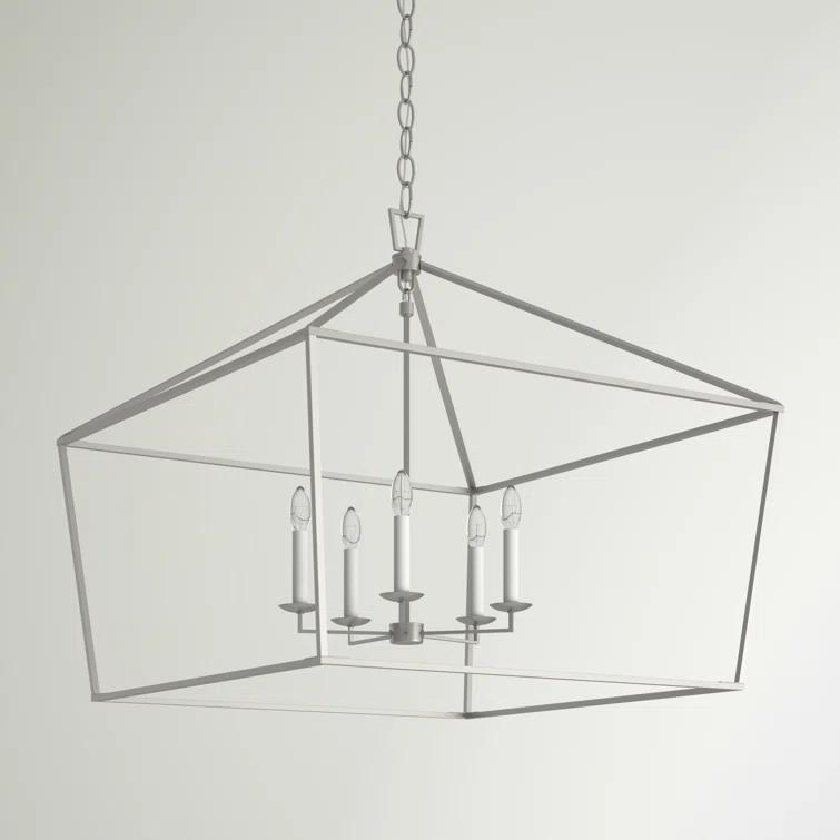Gala Wide Pendant Light - Brushed Nickel / 28"W