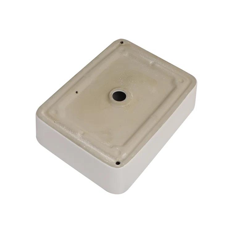 Mocoloo 19" L x 15''W Ceramic Bathroom Sink Rectangular Vessel Sink with Faucet