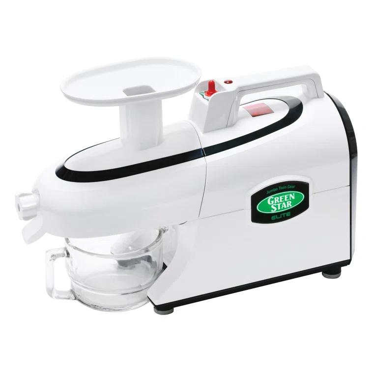Tribest Greenstar Elite Jumbo Twin Gear Slow Masticating Juicer – White