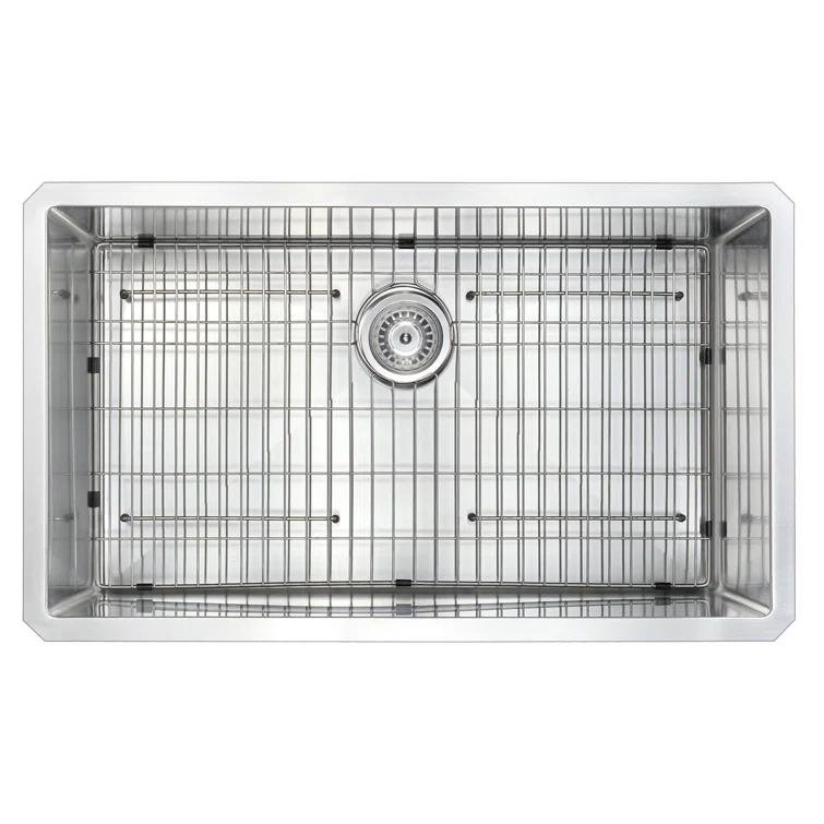 Vanguard 32.75'' L Undermount Single Bowl Stainless Steel Kitchen Sink