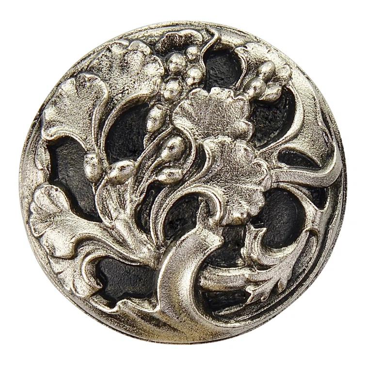 Notting Hill Florid Leaves 1.375" Diameter Circle Knob