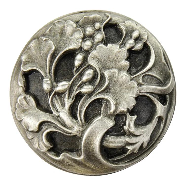 Notting Hill Florid Leaves 1.375" Diameter Circle Knob