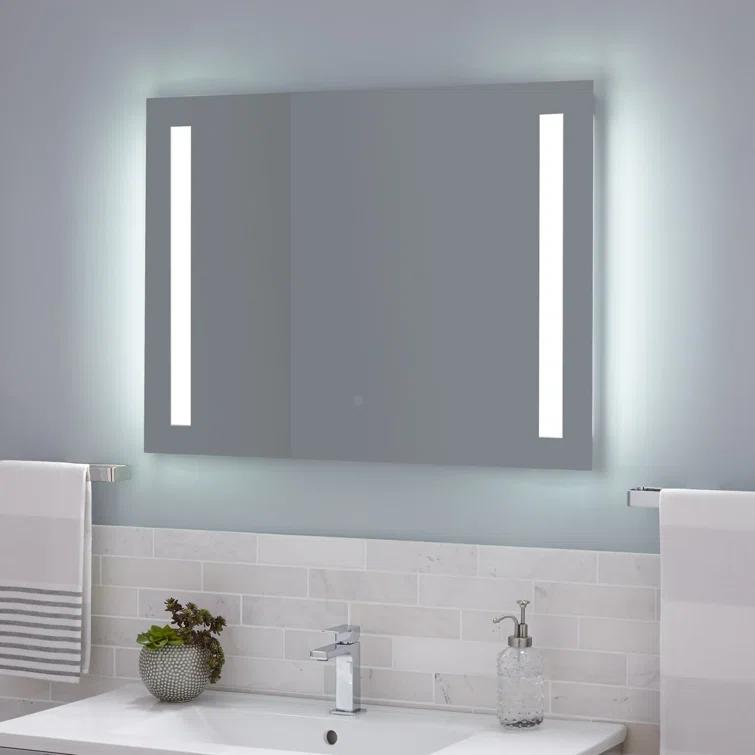 Signature Hardware Curie Motion Sensing Lighted Bathroom Vanity Mirror with Tunable LED