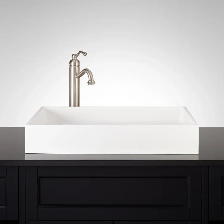 24" Cosima Rectangular Matte Resin Vessel Sink