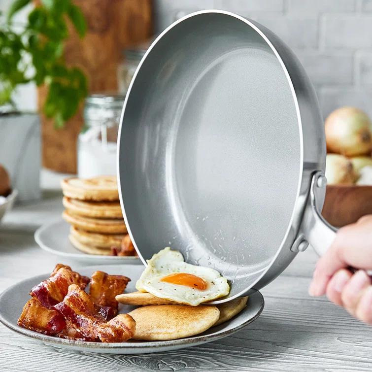 GreenPan Chatham Healthy Ceramic Nonstick Stainless Steel 2 Piece Frying Pan Set