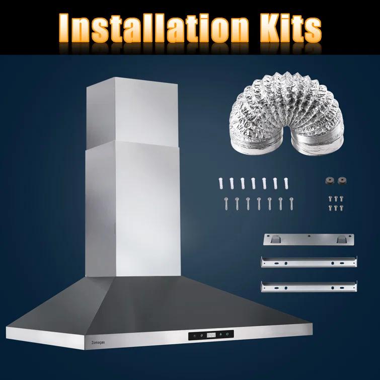 30" 450 CFM Convertible Wall Mount Range Hood in Stainless Steel