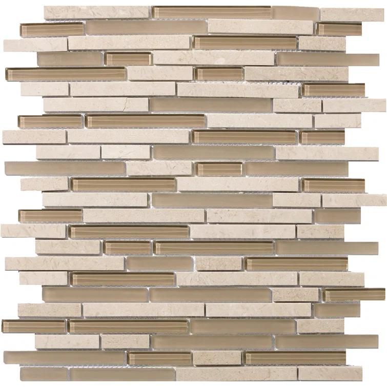 Lucente™ 12" x 13" Mixed Material Mosaic Tile