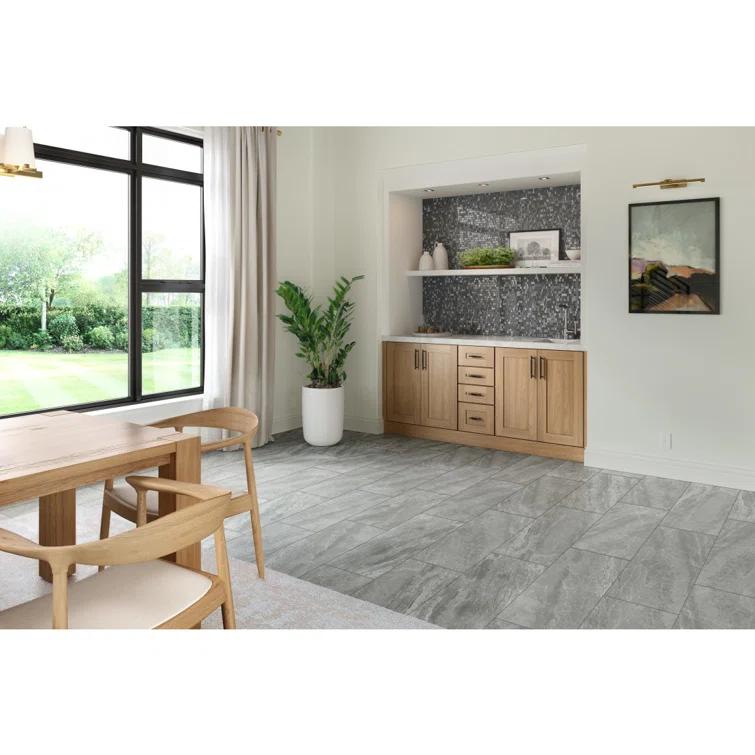 Unique Stone and Glass Blend Epic 12.05 in. x 12.17 in. Glossy/Matte Glass Mosaic Tile - 1 Each (1.02 sq. ft.)