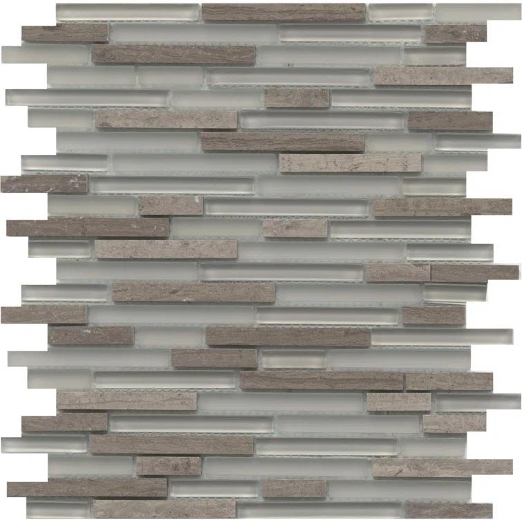Lucente™ 12" x 13" Mixed Material Mosaic Tile