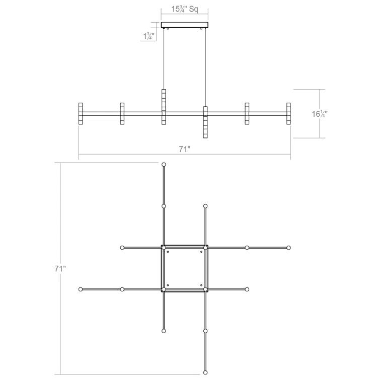 Systema Staccato 28 - Light LED Kitchen Island Pendant