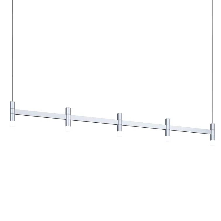 Sonneman Staccato 57'' Bright Satin Aluminum LED Drum Pendant