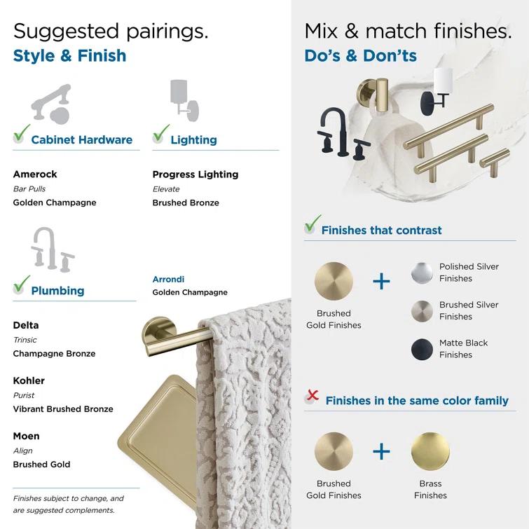 Arrondi™ 27" Wall Mounted Towel Bar