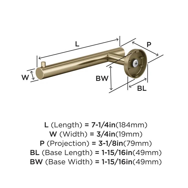 Amerock Arrondi™ Wall Mount Toilet Paper Holder BH26540BBZ