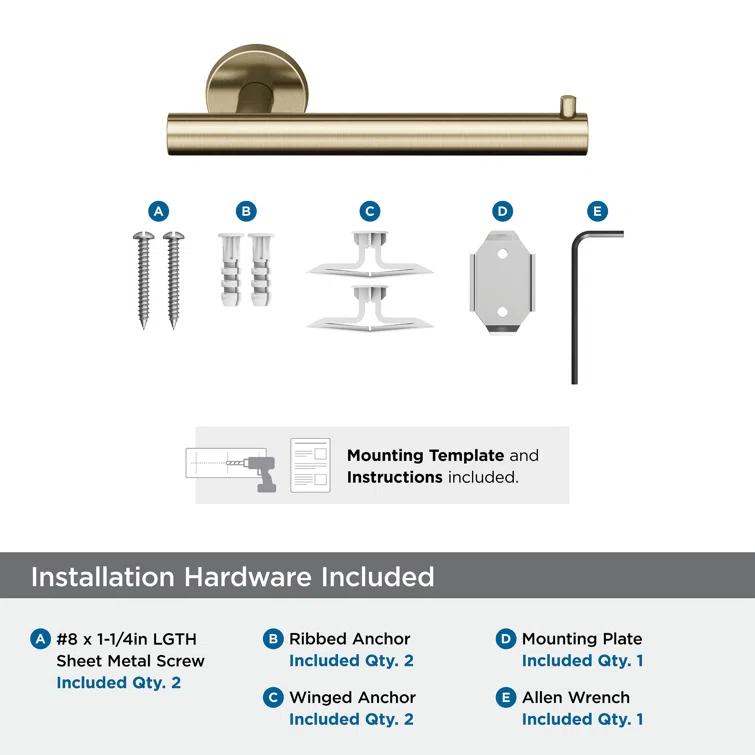Amerock Arrondi™ Wall Mount Toilet Paper Holder BH26540BBZ
