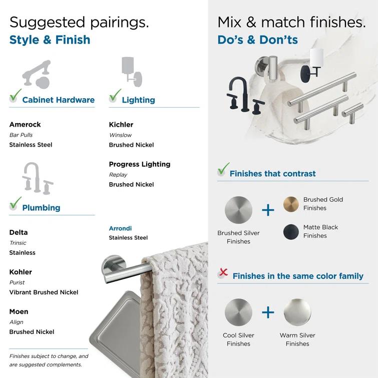 Arrondi™ 27" Wall Mounted Towel Bar