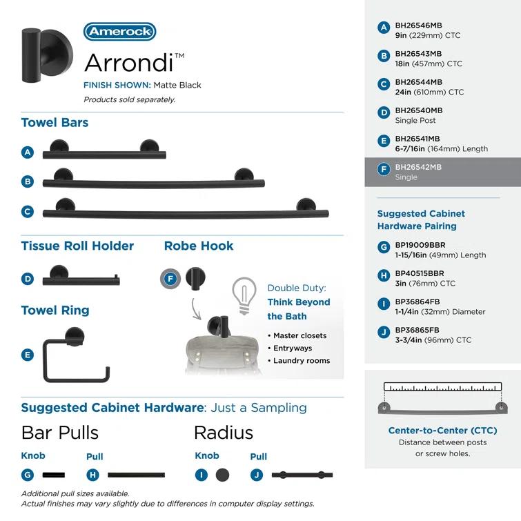 Arrondi™ Wall Mounted Robe Hook