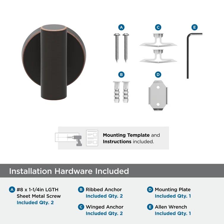 Arrondi™ Wall Mounted Robe Hook