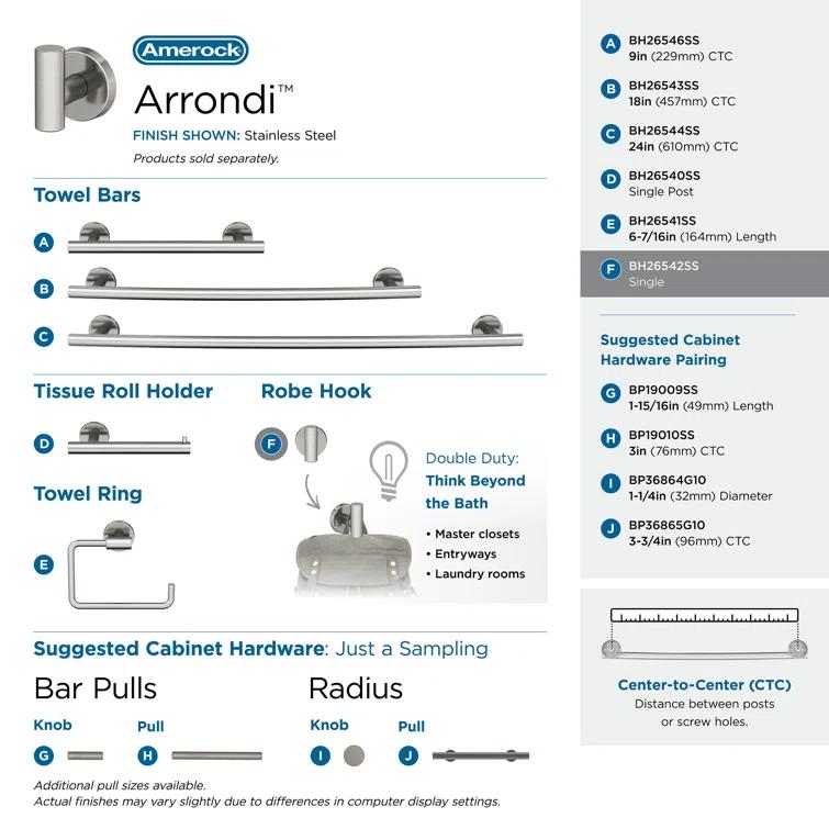 Arrondi™ Wall Mounted Robe Hook