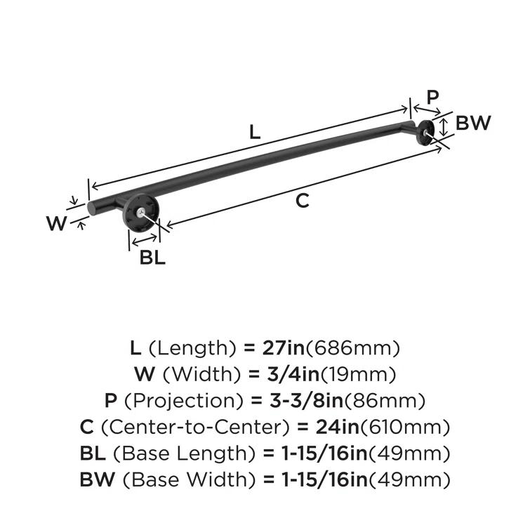 Arrondi™ 27" Wall Mounted Towel Bar