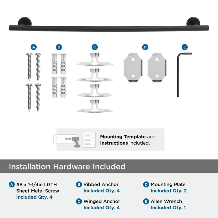 Arrondi™ 27" Wall Mounted Towel Bar