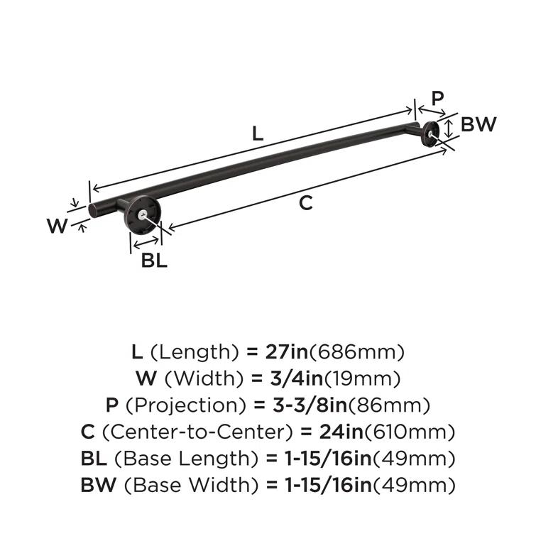 Arrondi™ 27" Wall Mounted Towel Bar