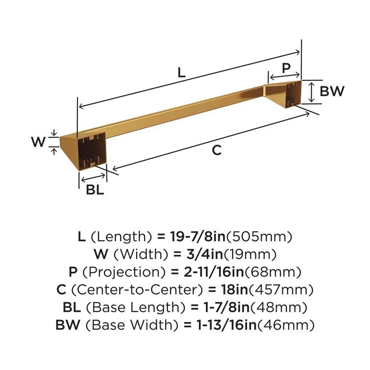 Blackrock 19.87" Wall Mounted Towel Bar