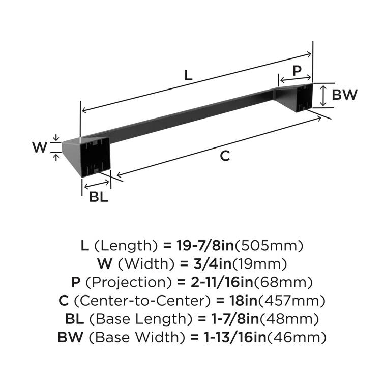 Blackrock 19.87" Wall Mounted Towel Bar