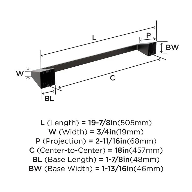 Blackrock 19.87" Wall Mounted Towel Bar