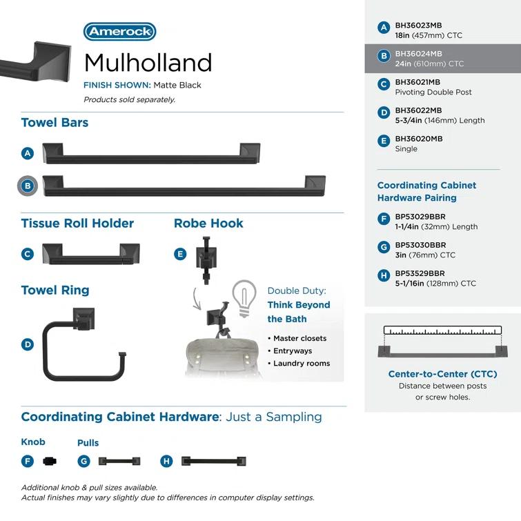 Mulholland 25.75" Wall Mounted Towel Bar