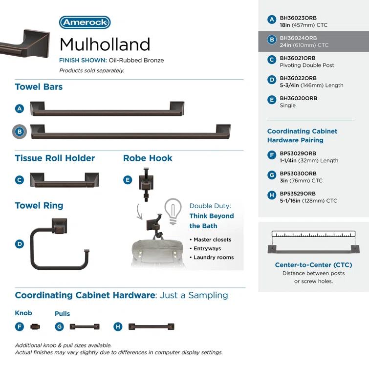 Mulholland 25.75" Wall Mounted Towel Bar