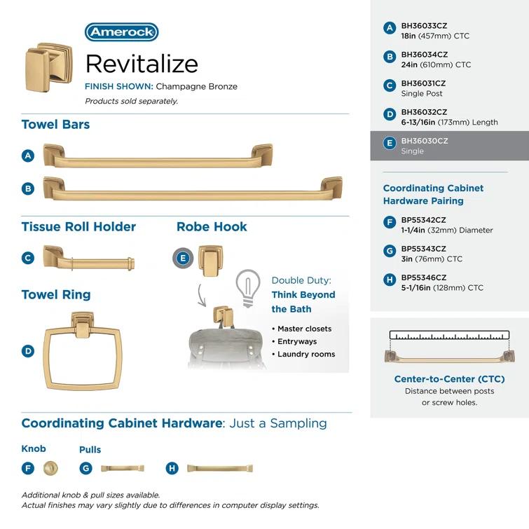Revitalize Wall Mounted Robe Hook