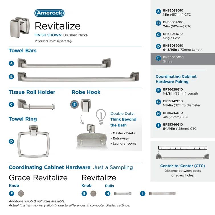 Revitalize Wall Mounted Robe Hook