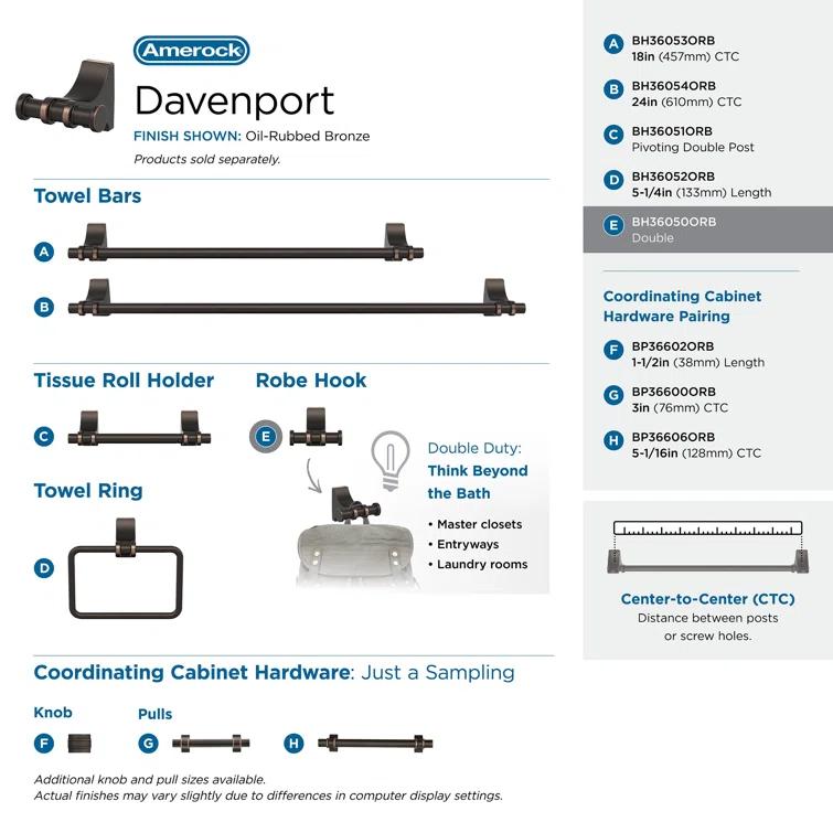 Davenport Wall Mounted Robe Hook