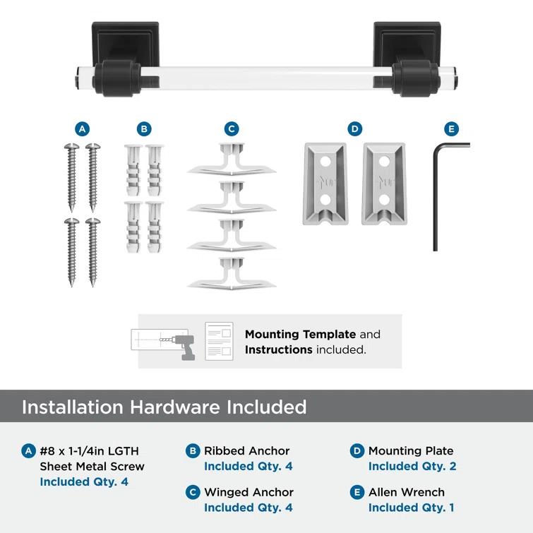 Glacio 10.25" Wall Mounted Towel Bar