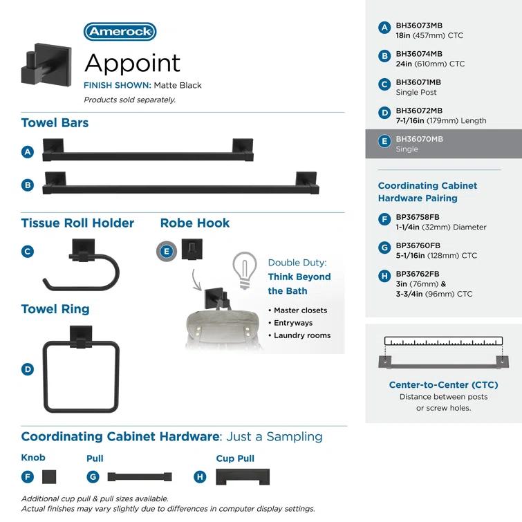 Appoint Wall Mounted Robe Hook