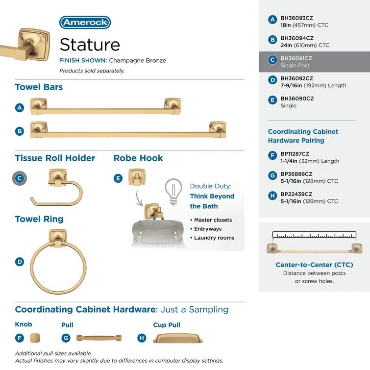 Stature Wall Mount Toilet Paper Holder