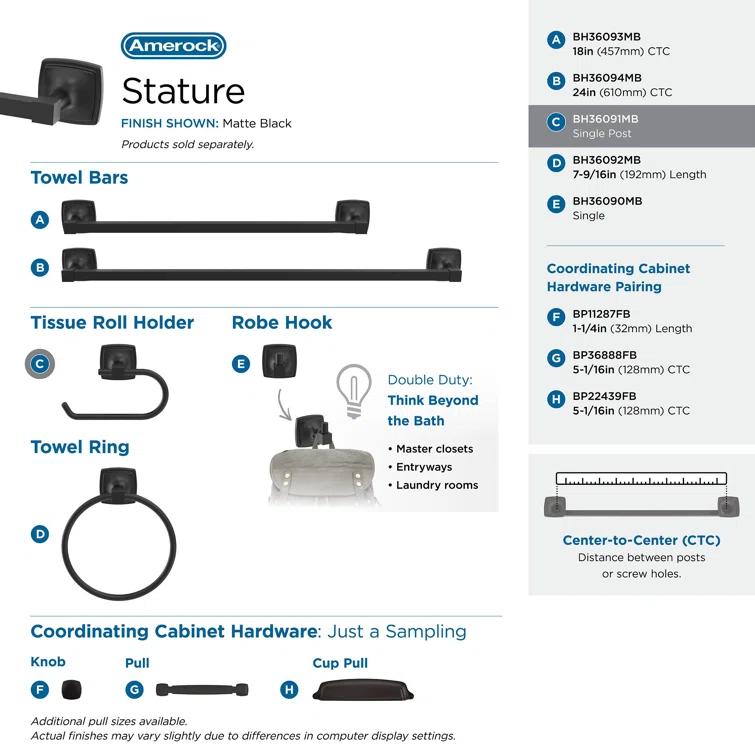 Stature Wall Mount Toilet Paper Holder