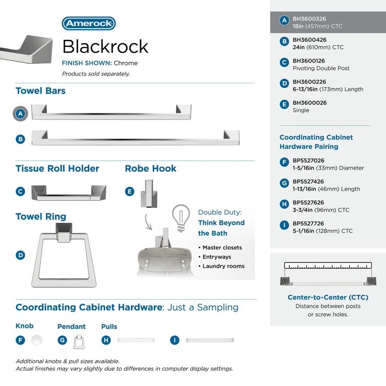 Blackrock 19.87" Wall Mounted Towel Bar