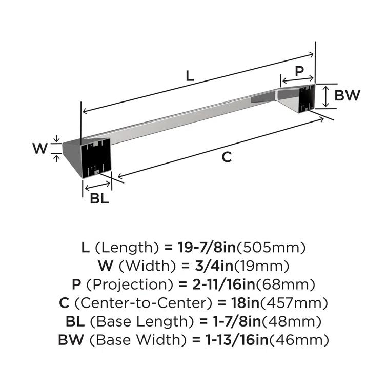Blackrock 19.87" Wall Mounted Towel Bar