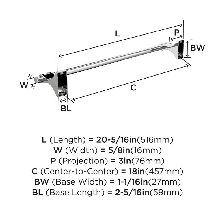 Davenport 20.31" Wall Mounted Towel Bar