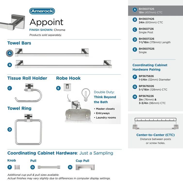Appoint 19.87" Wall Mounted Towel Bar