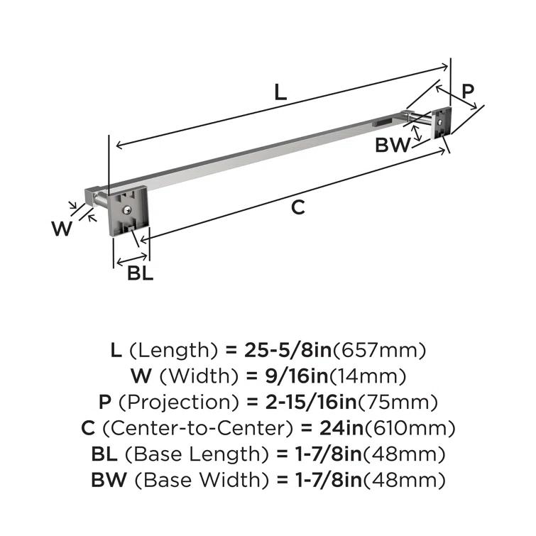 Appoint 25.87" Wall Mounted Towel Bar