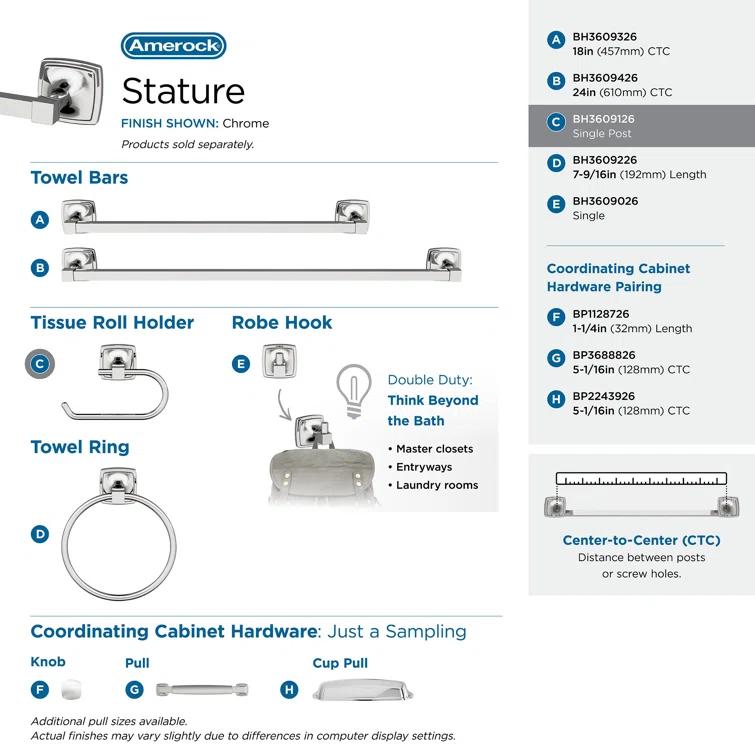 Stature Wall Mount Toilet Paper Holder