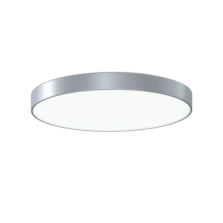 Pi Bright Satin Aluminum 8" LED Flush Mount Light