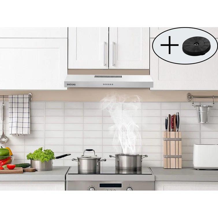 SNDOAS 30" Stainless Steel 250 CFM Convertible Under Cabinet Range Hood