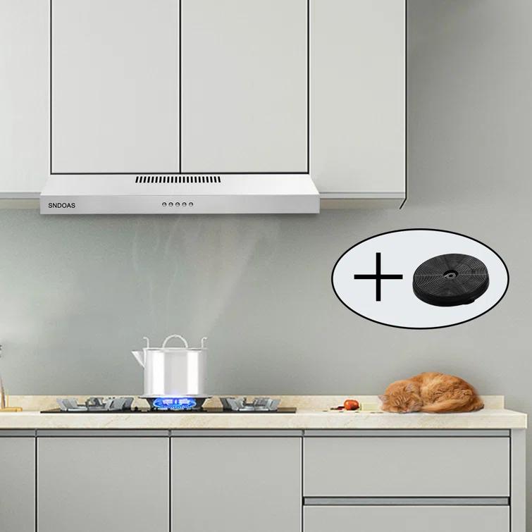 SNDOAS 30" Stainless Steel 250 CFM Convertible Under Cabinet Range Hood