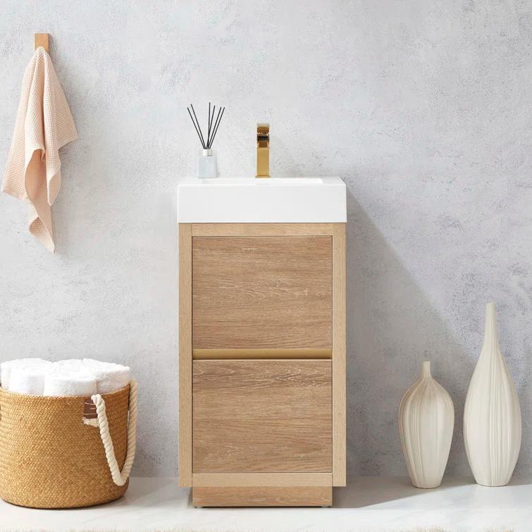 Beira 17.7'' Single Bathroom Vanity with Composite Top