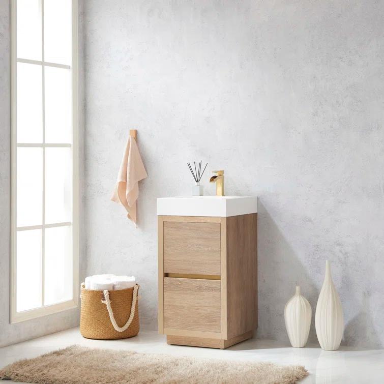 Beira 17.7'' Single Bathroom Vanity with Composite Top